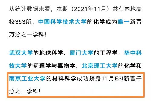 我校材料科学学科首次进入ESI全球前千分之一，标志研究实力迈入世界顶尖行列