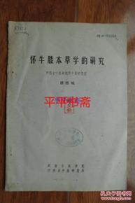 怀牛膝本草学系统研究及图谱开发技术